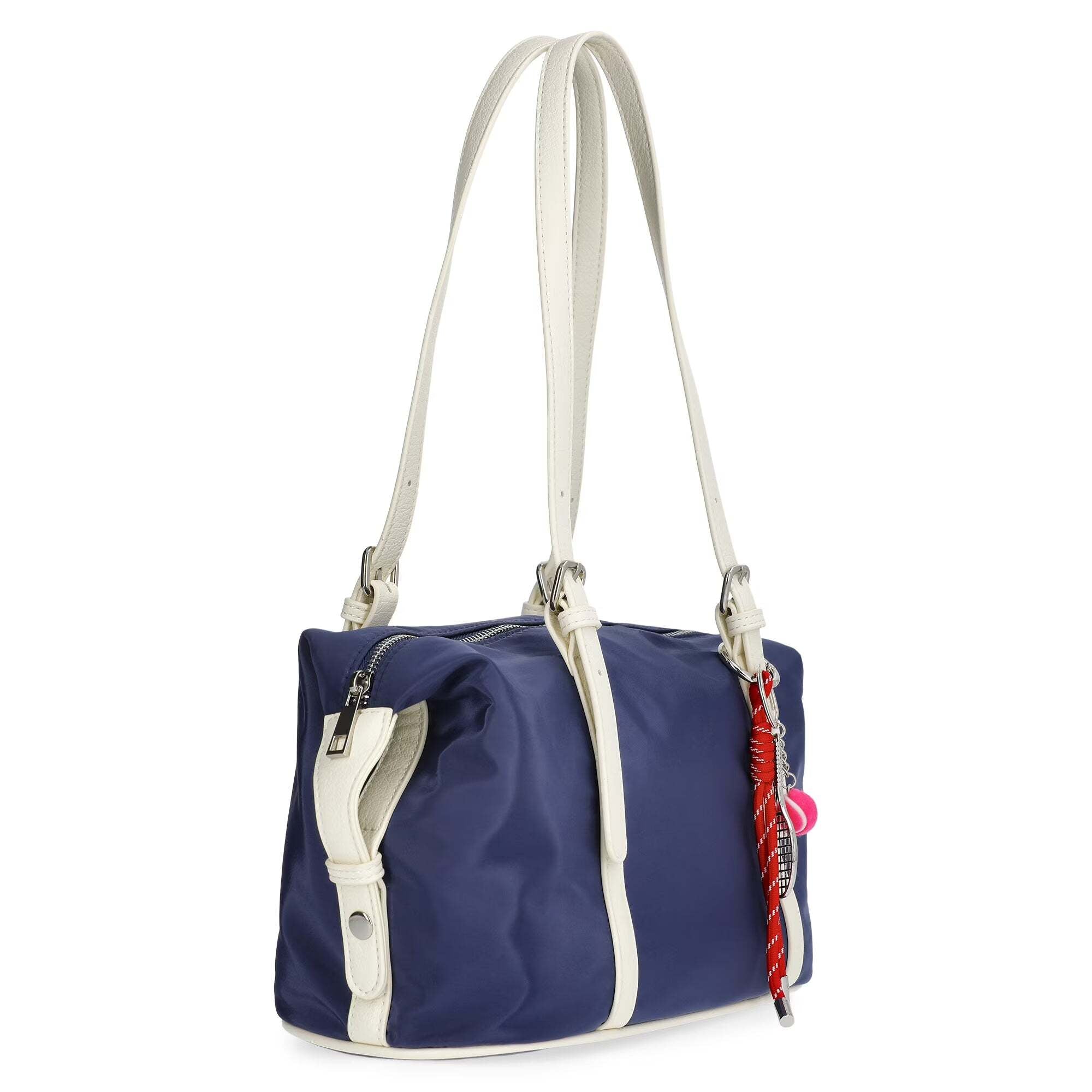 Bag It Women's Blue Clubhouse Shoulder Bag with Charm