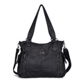 Bag It Women's Black Leopard Print Vegan Leather Hobo Bag