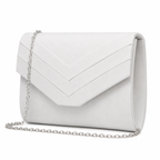 Bag It Women's Beige Velvet Evening Clutch Party Bag