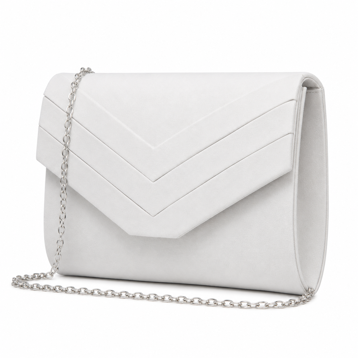 Bag It Women's Beige Velvet Evening Clutch Party Bag