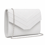 Bag It Women's Beige Velvet Evening Clutch Party Bag