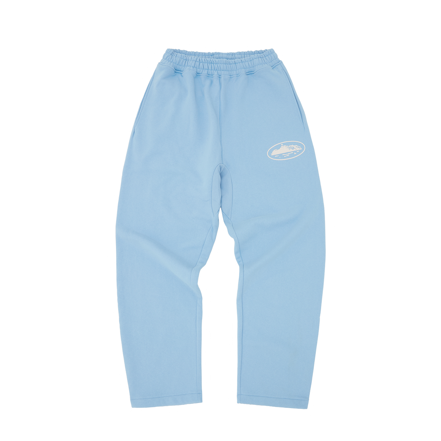 Corteiz Island Puff Print Sweatpants – Baby Blue
