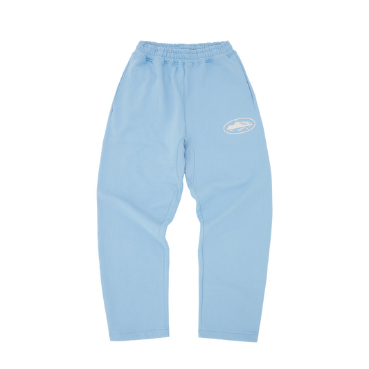 Corteiz Island Puff Print Sweatpants – Baby Blue