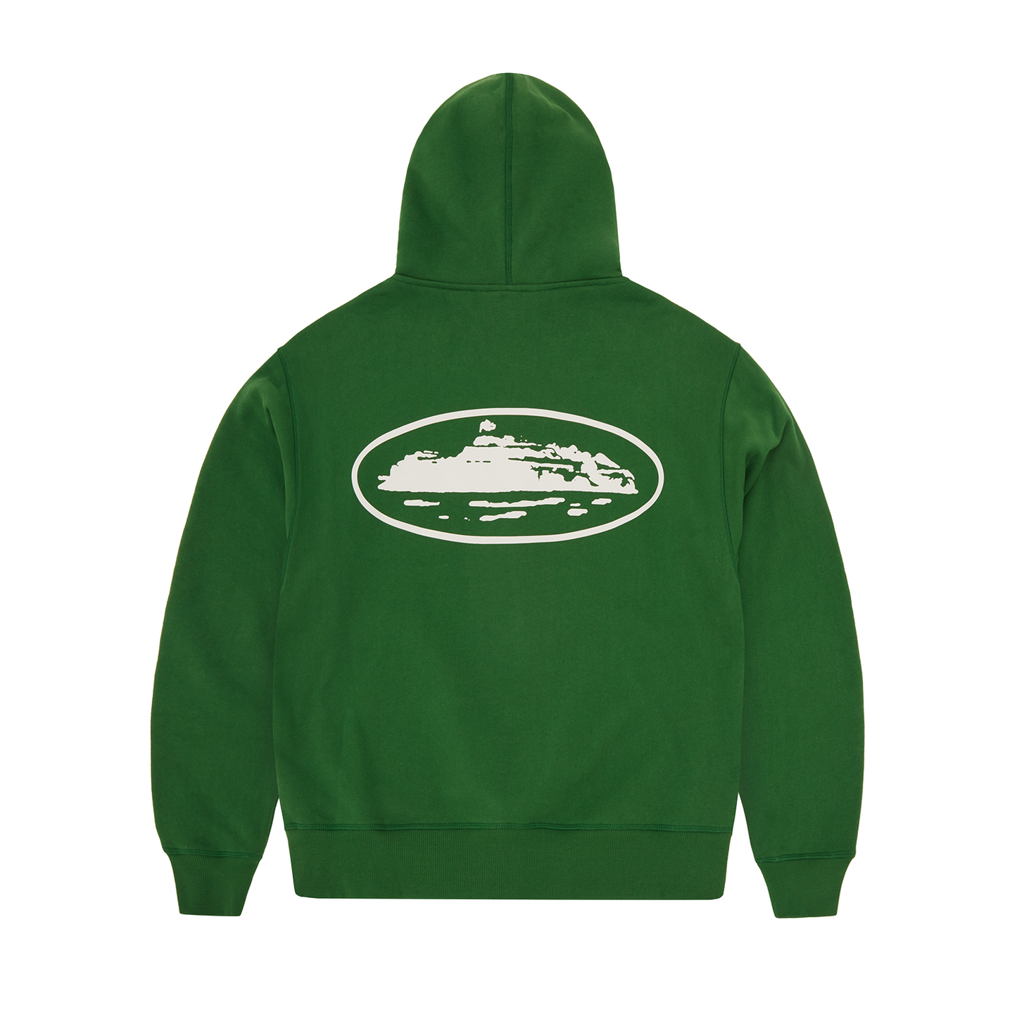 Corteiz Island Puff Print Zip Hoodie - Green