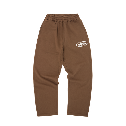 Corteiz Island Puff Print Sweatpants – Brown