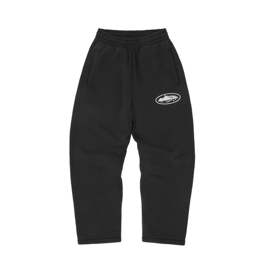 Corteiz Island Puff Print Sweatpants – Black