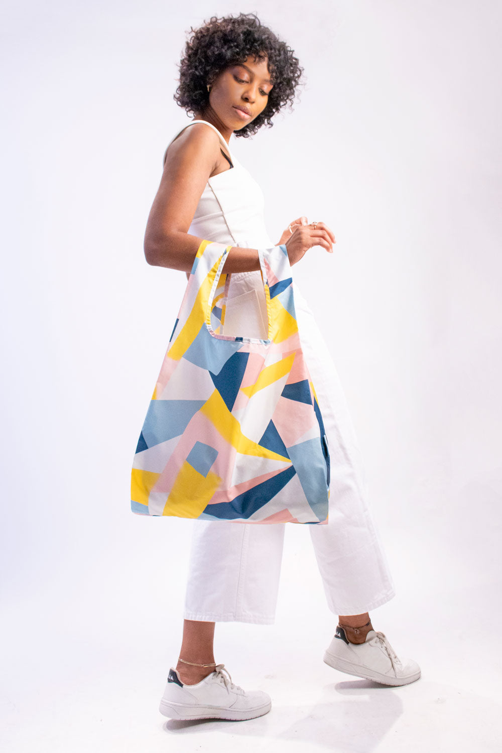 Bag It Mosaic Medium Reusable Bag – Recycled Foldable Tote