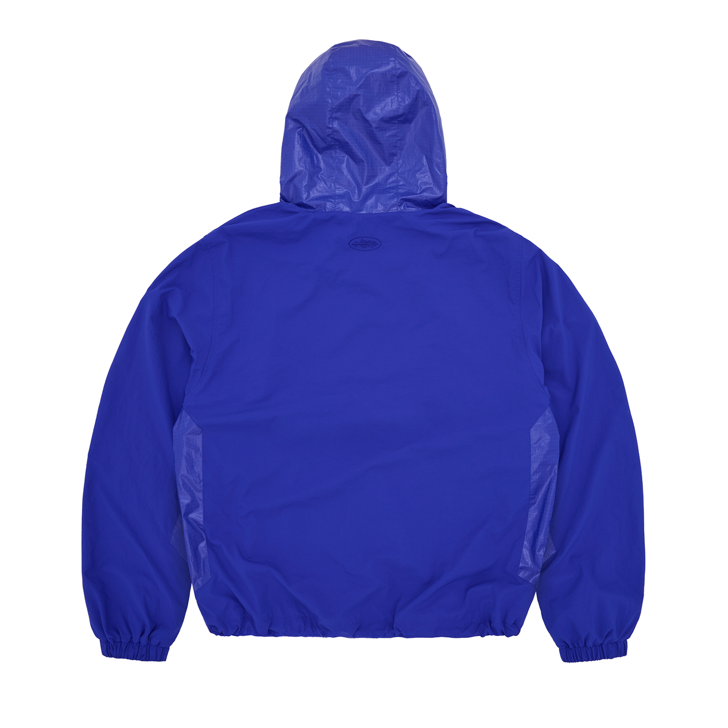 Corteiz Blue Nylon Litework Quattro Jacket, Royal Blue, back view showing side panel detailing