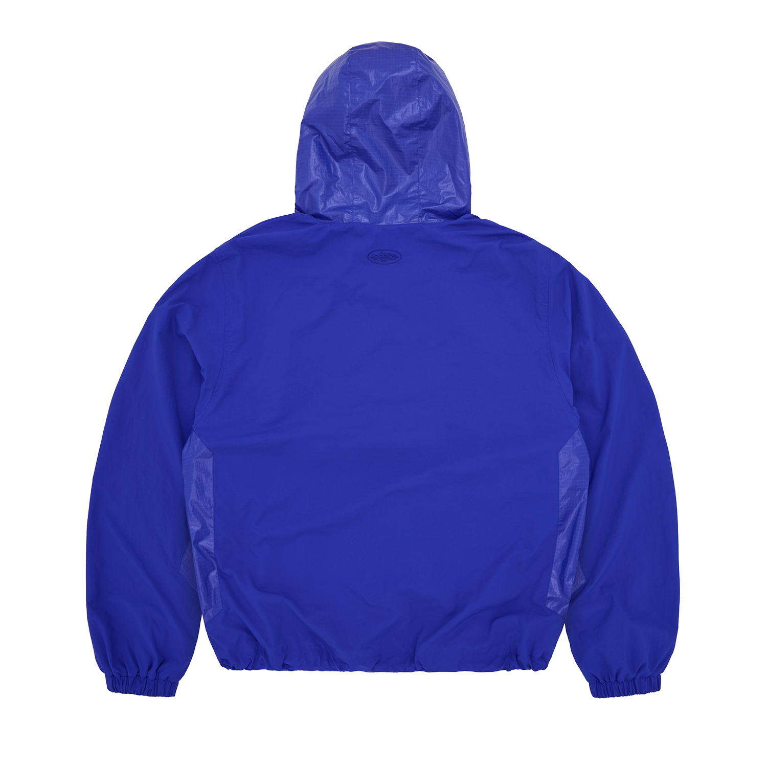 Corteiz Blue Nylon Litework Quattro Jacket, Royal Blue, back view showing side panel detailing