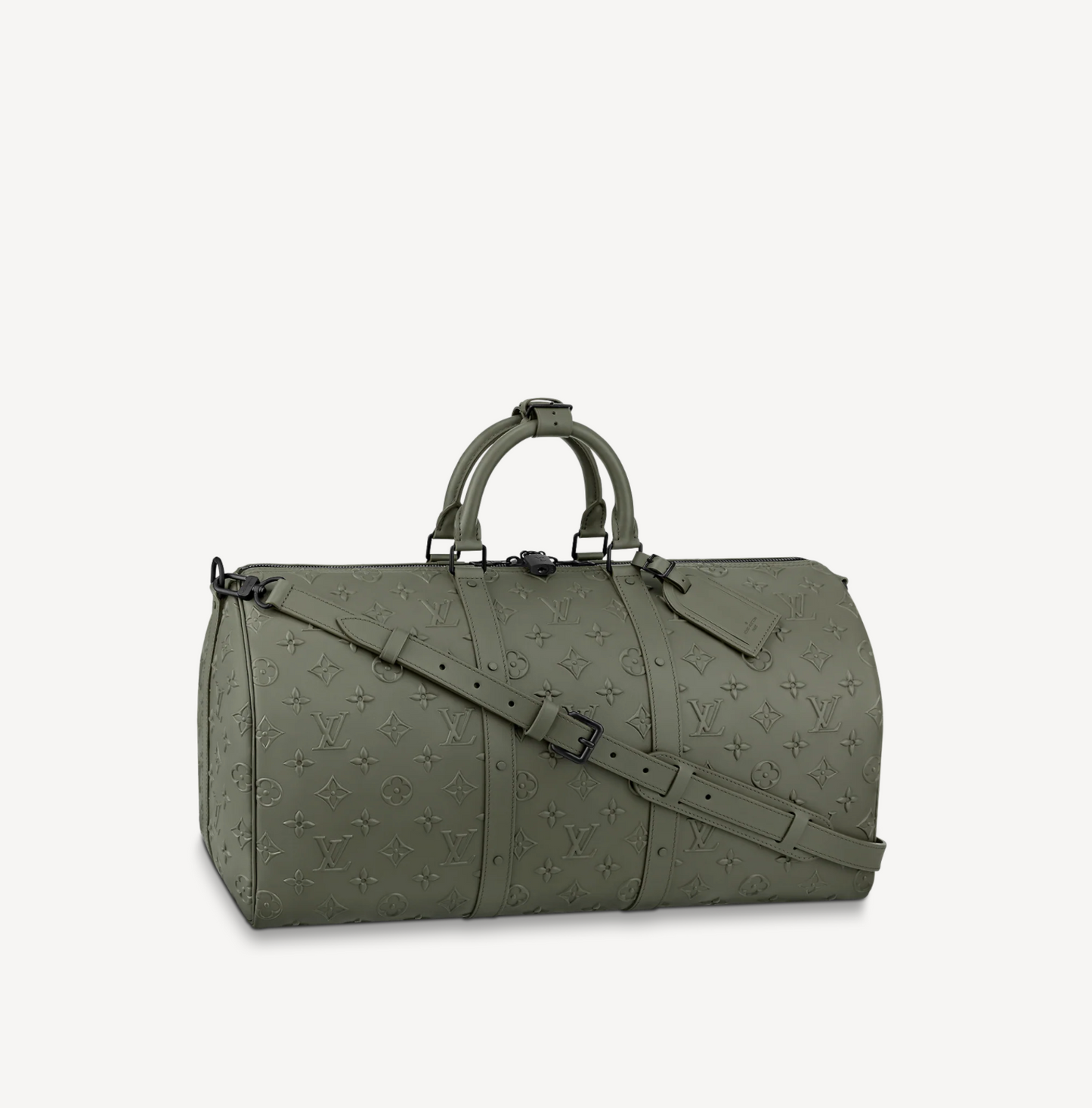 Louis Vuitton Keepall Bandoulière 50 M57963 Monogram Seal Leather Travel Bag
