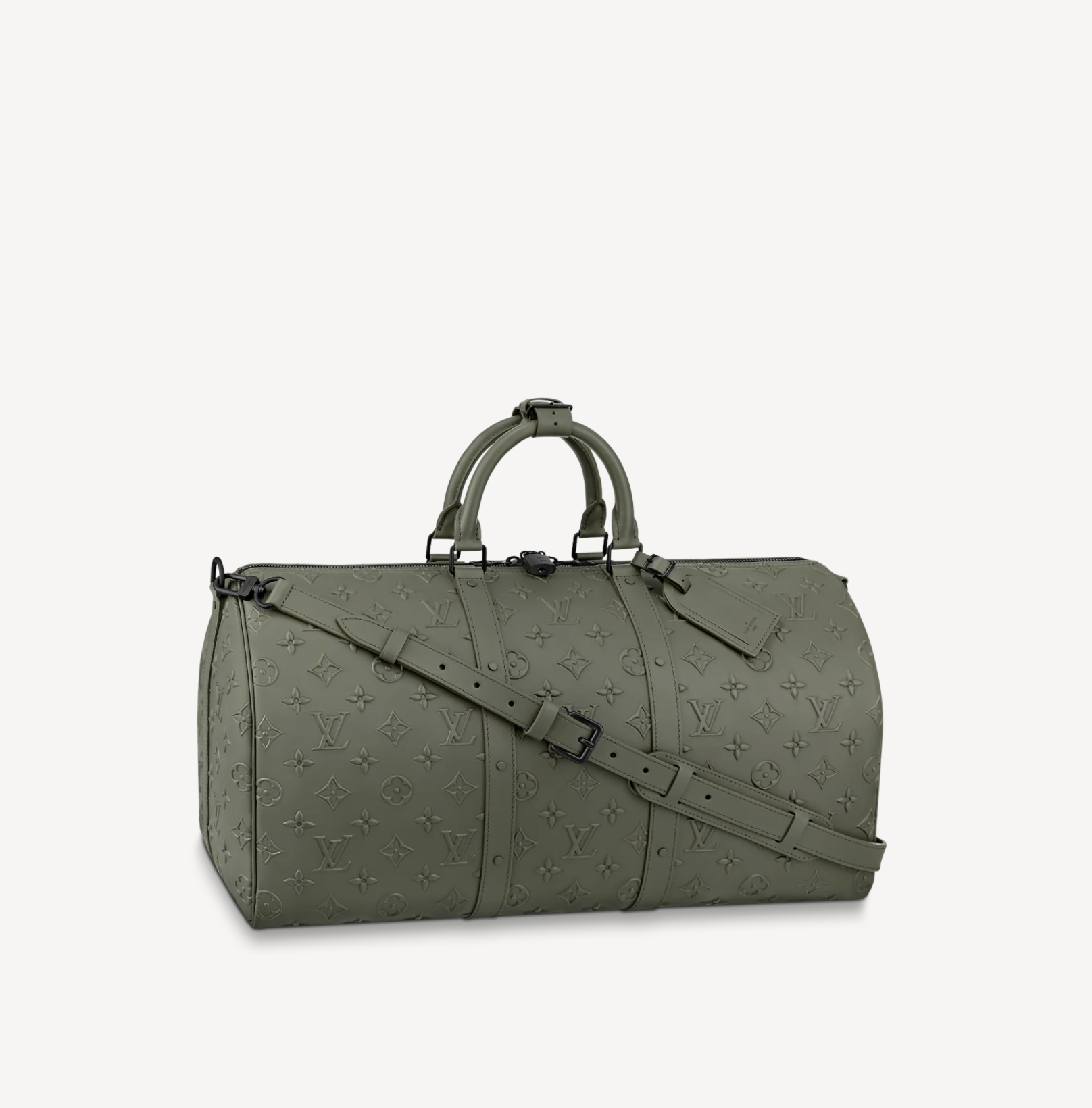 Louis Vuitton Keepall Bandoulière 50 M57963 Monogram Seal Leather Travel Bag