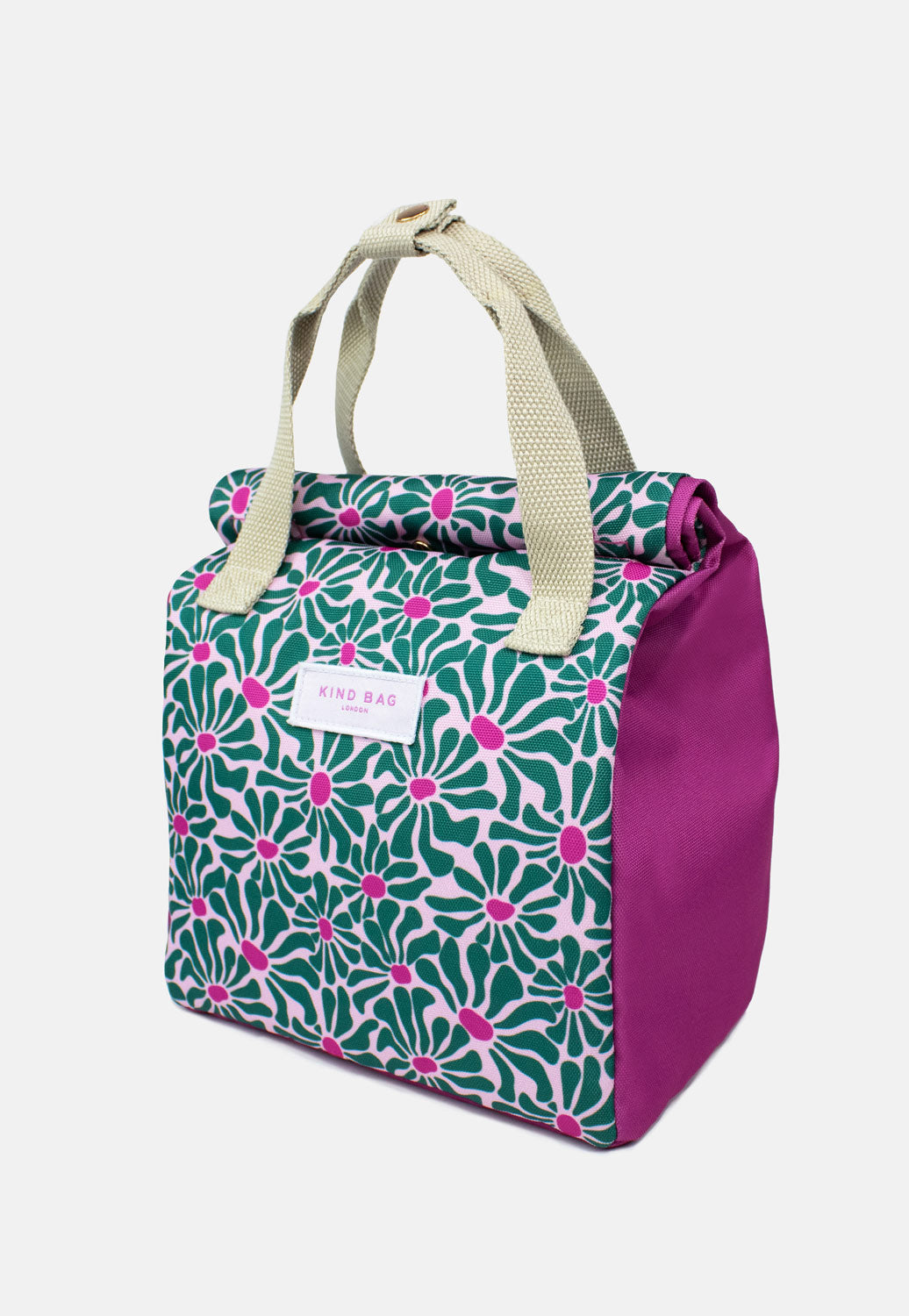 Bag It Abstract Flowers Lunch Bag – Insulated Recycled Fabric