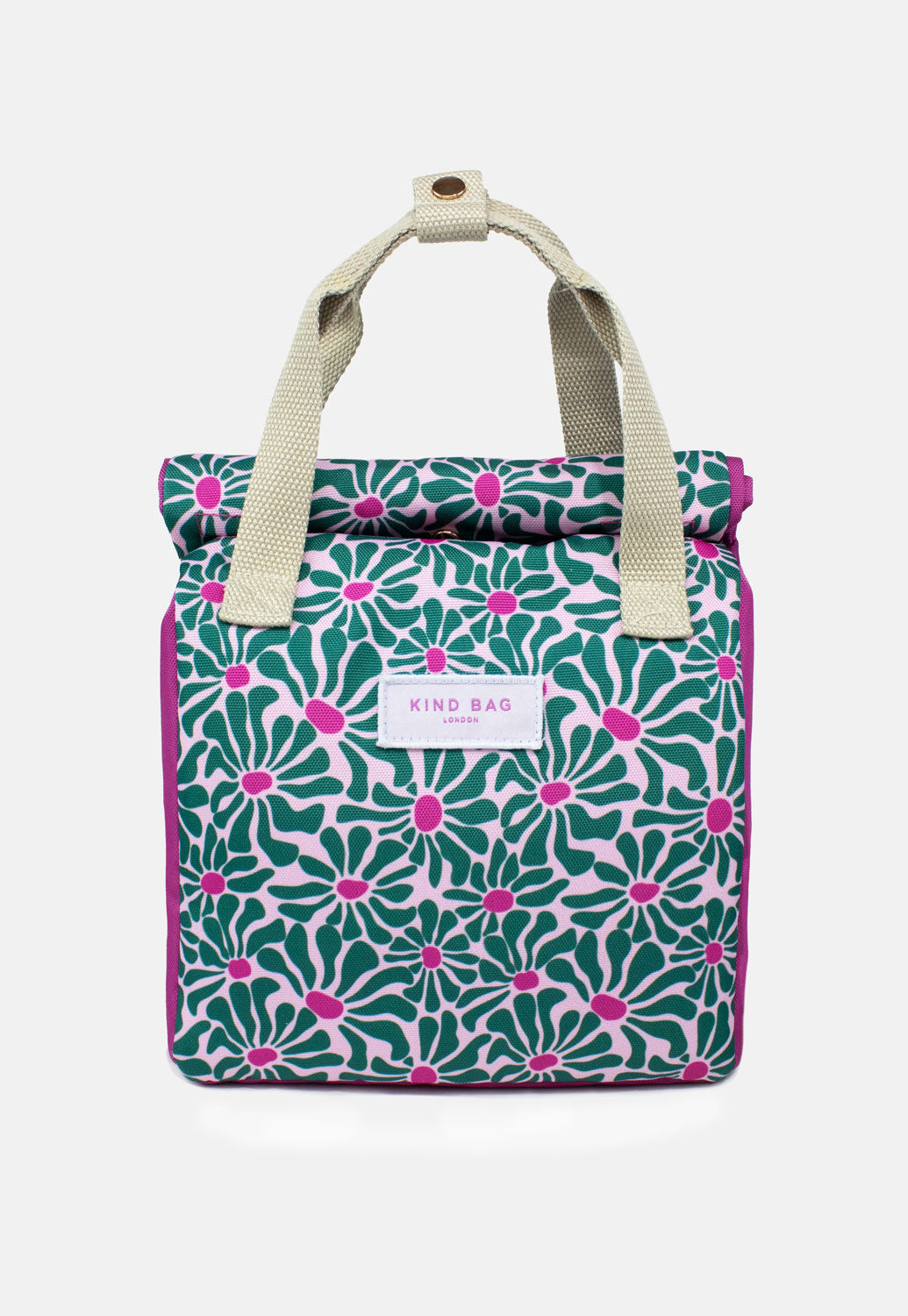 Bag It Abstract Flowers Lunch Bag – Insulated Recycled Fabric