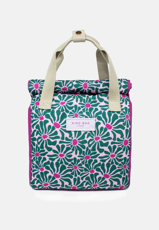 Bag It Abstract Flowers Lunch Bag – Insulated Recycled Fabric