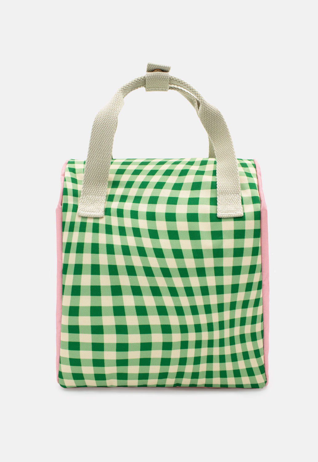 Bag It Distorted Gingham Green Lunch Bag – Insulated Recycled Fabric