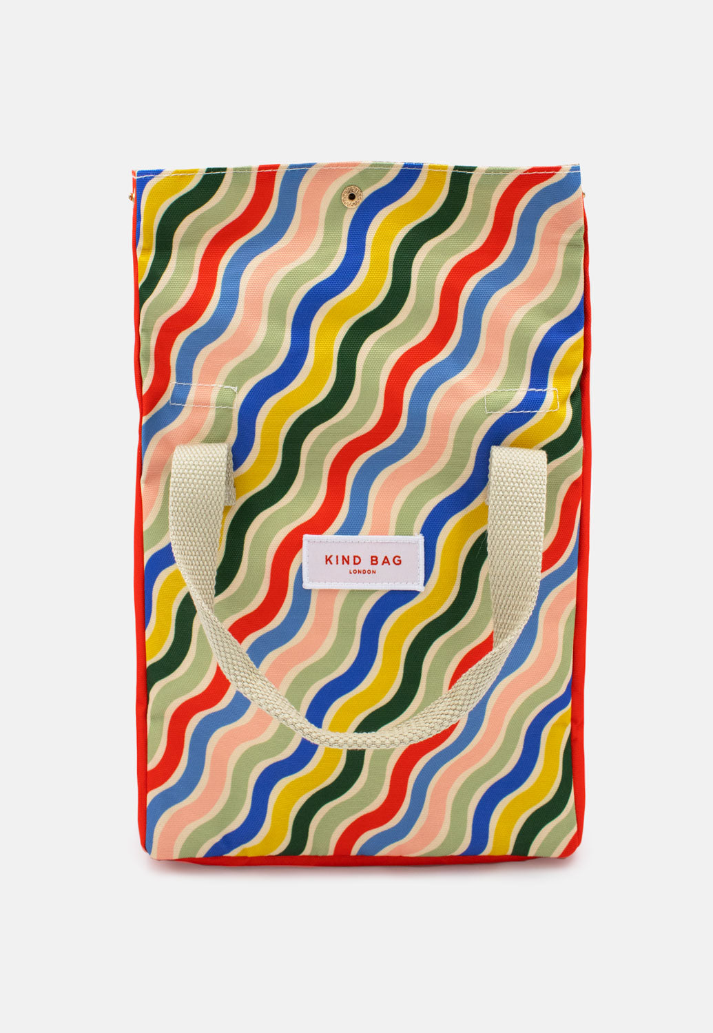 Bag It Rainbow Waves Lunch Bag – Insulated Recycled Fabric
