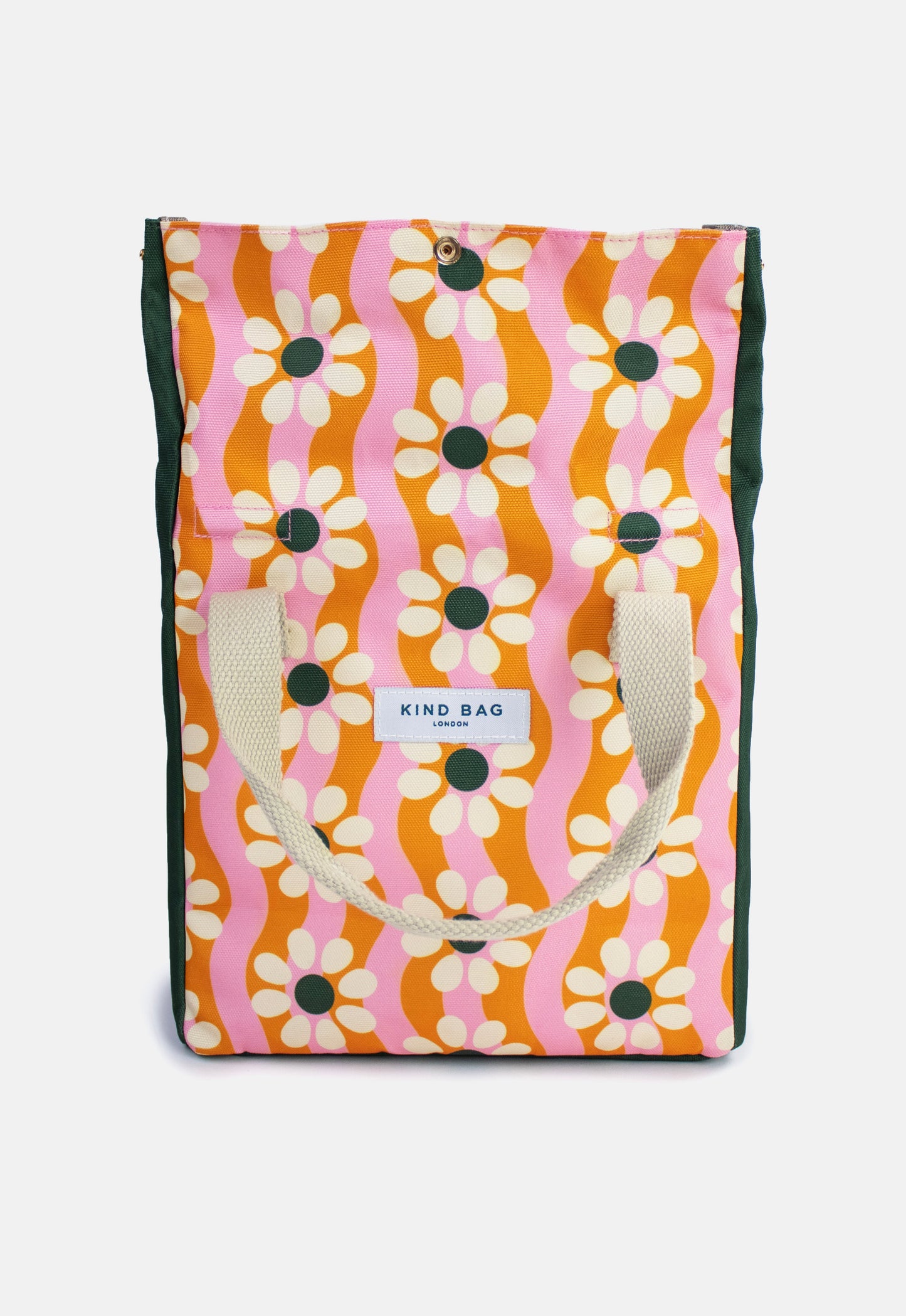 Bag It Wavy Daisy Lunch Bag – Insulated Recycled Fabric