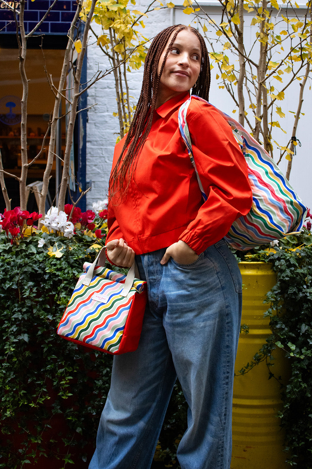Bag It Rainbow Waves Lunch Bag – Insulated Recycled Fabric