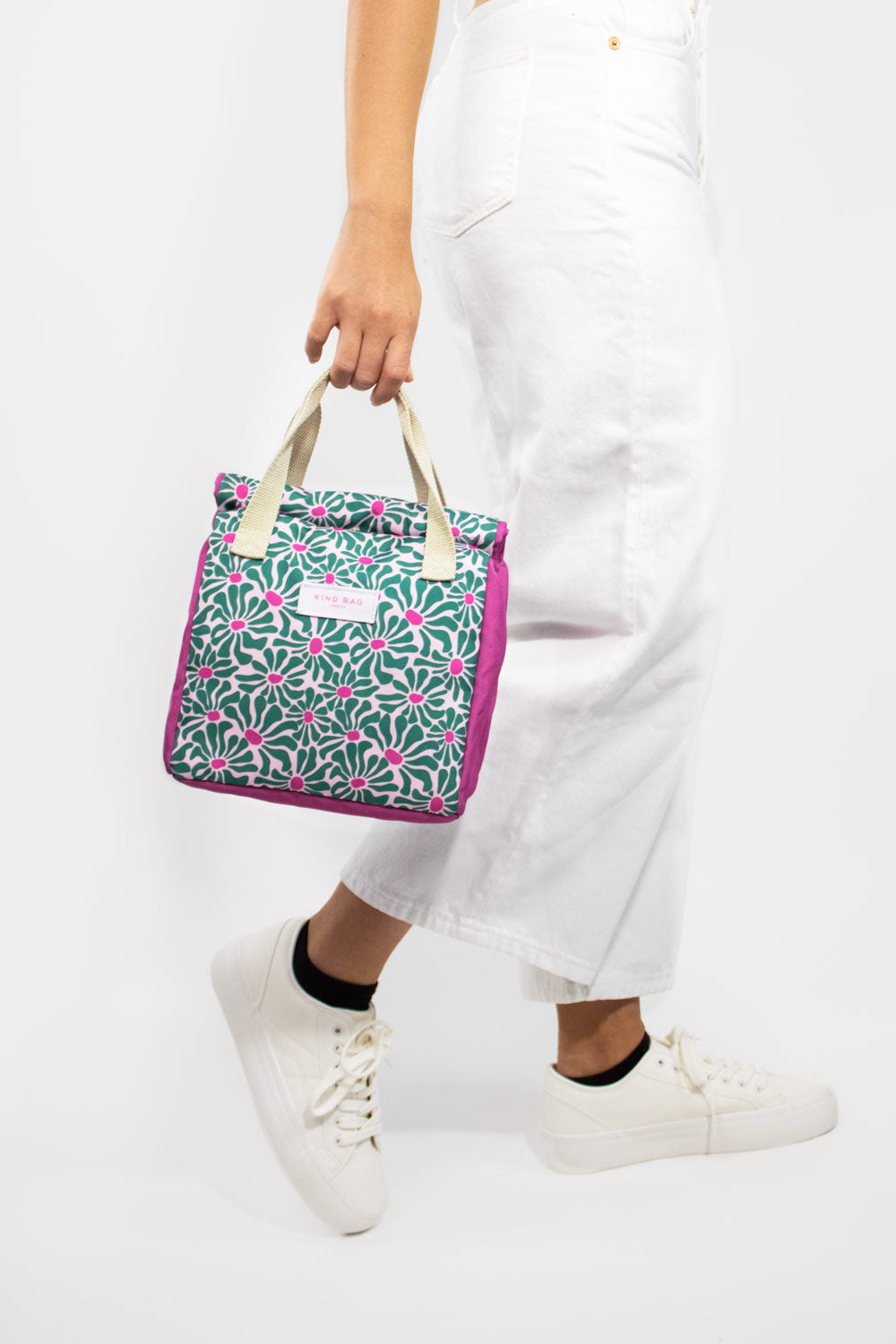 Bag It Abstract Flowers Lunch Bag – Insulated Recycled Fabric