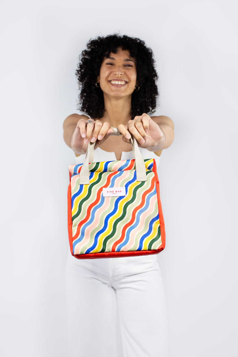 Bag It Rainbow Waves Lunch Bag – Insulated Recycled Fabric