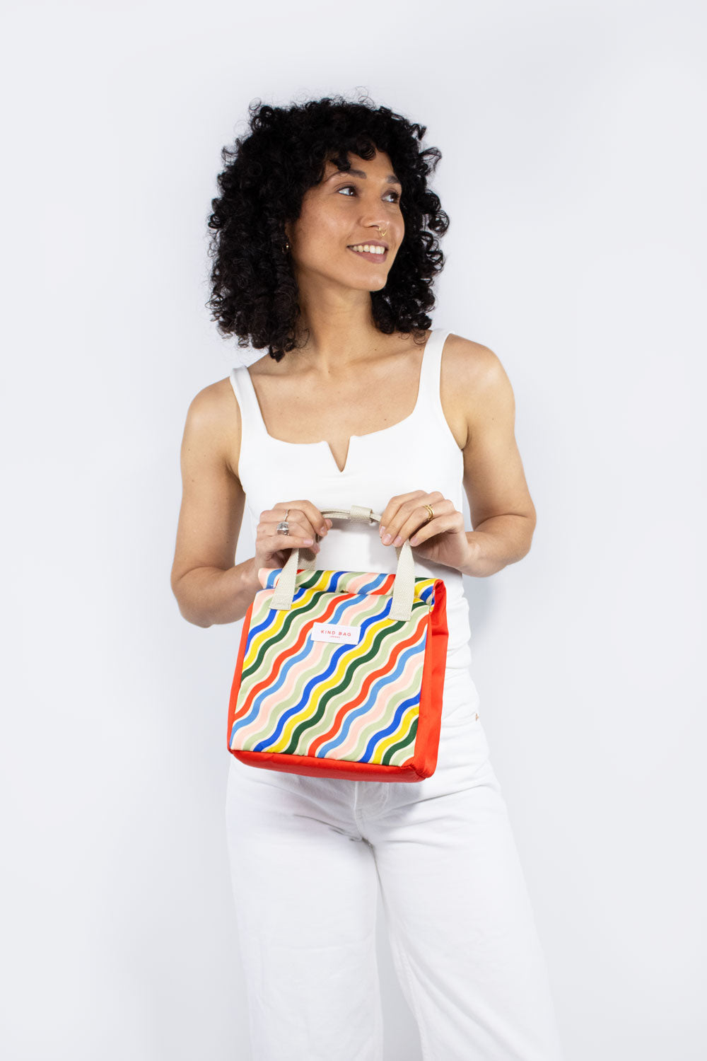 Bag It Rainbow Waves Lunch Bag – Insulated Recycled Fabric