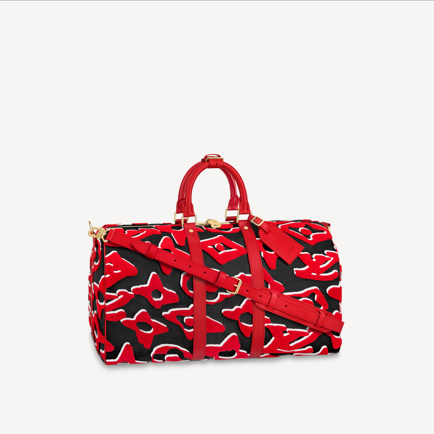 Louis Vuitton Keepall Bandoulière 45 Tufted Monogram Canvas Travel Bag