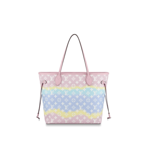 Louis Vuitton Neverfull MM LV Escale Pastel Pink Tie Dye Monogram Canvas M45270