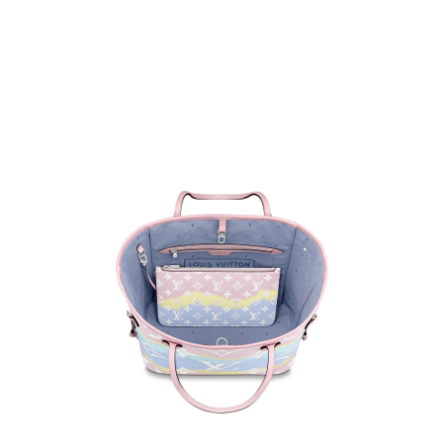 Louis Vuitton Neverfull MM LV Escale Pastel Pink Tie Dye Monogram Canvas M45270