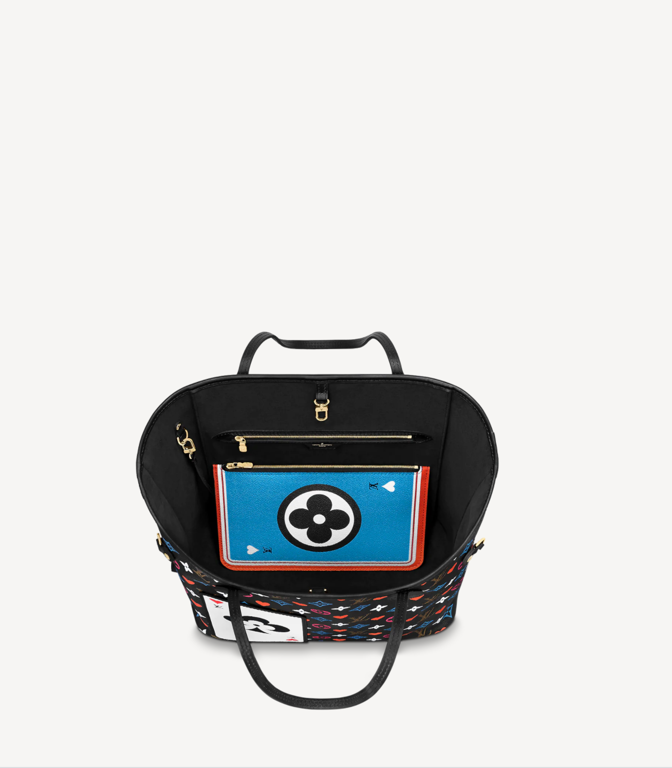 Louis Vuitton Neverfull MM Game On Monogram Canvas Black M57462