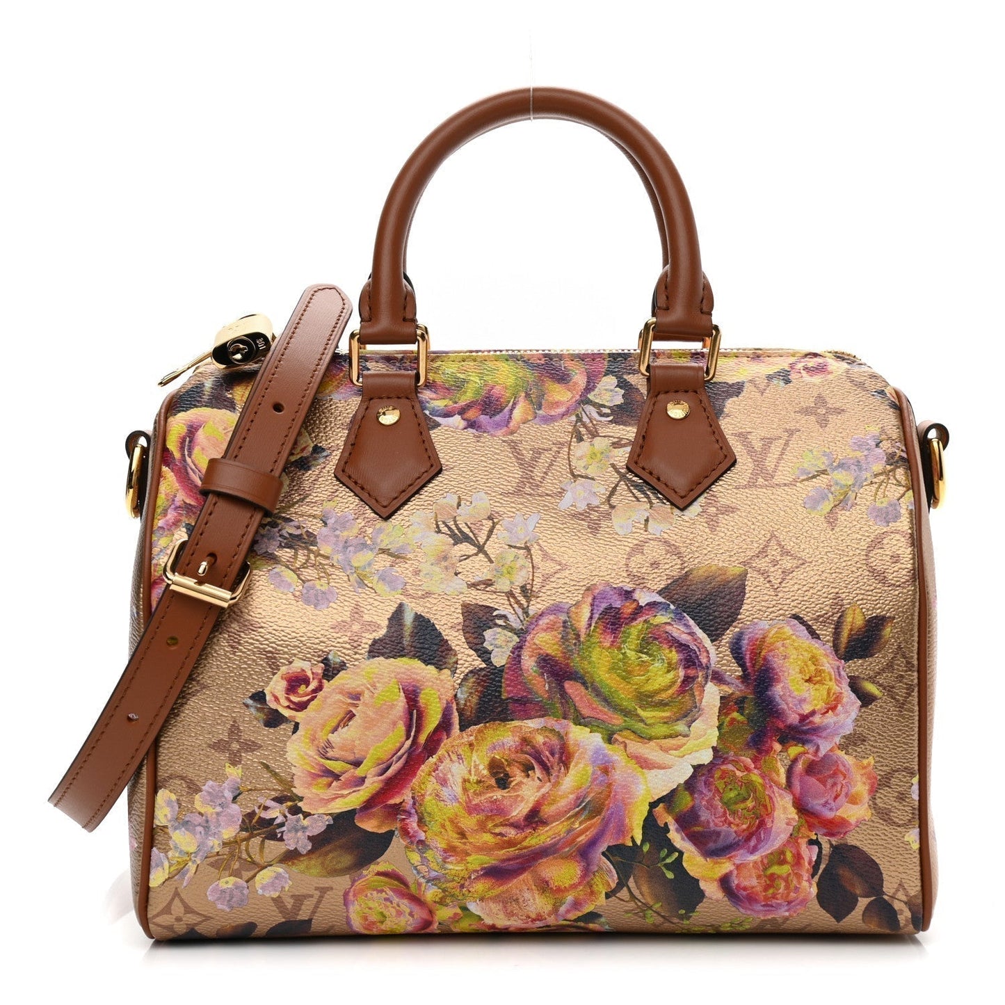 Louis Vuitton Speedy Bandouliere 25 Flower Garden Gold M21317