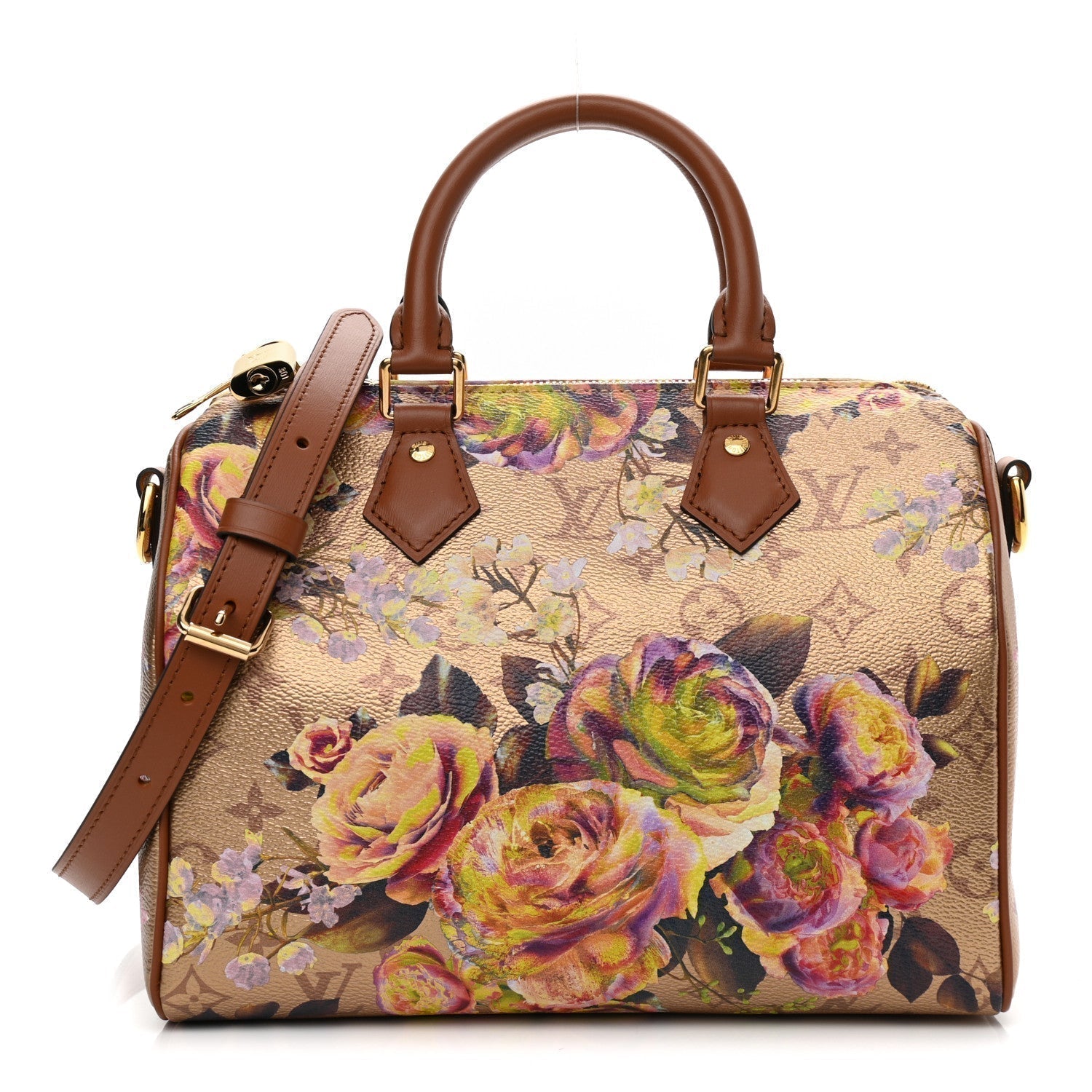 Louis Vuitton Speedy Bandouliere 25 Flower Garden Gold M21317