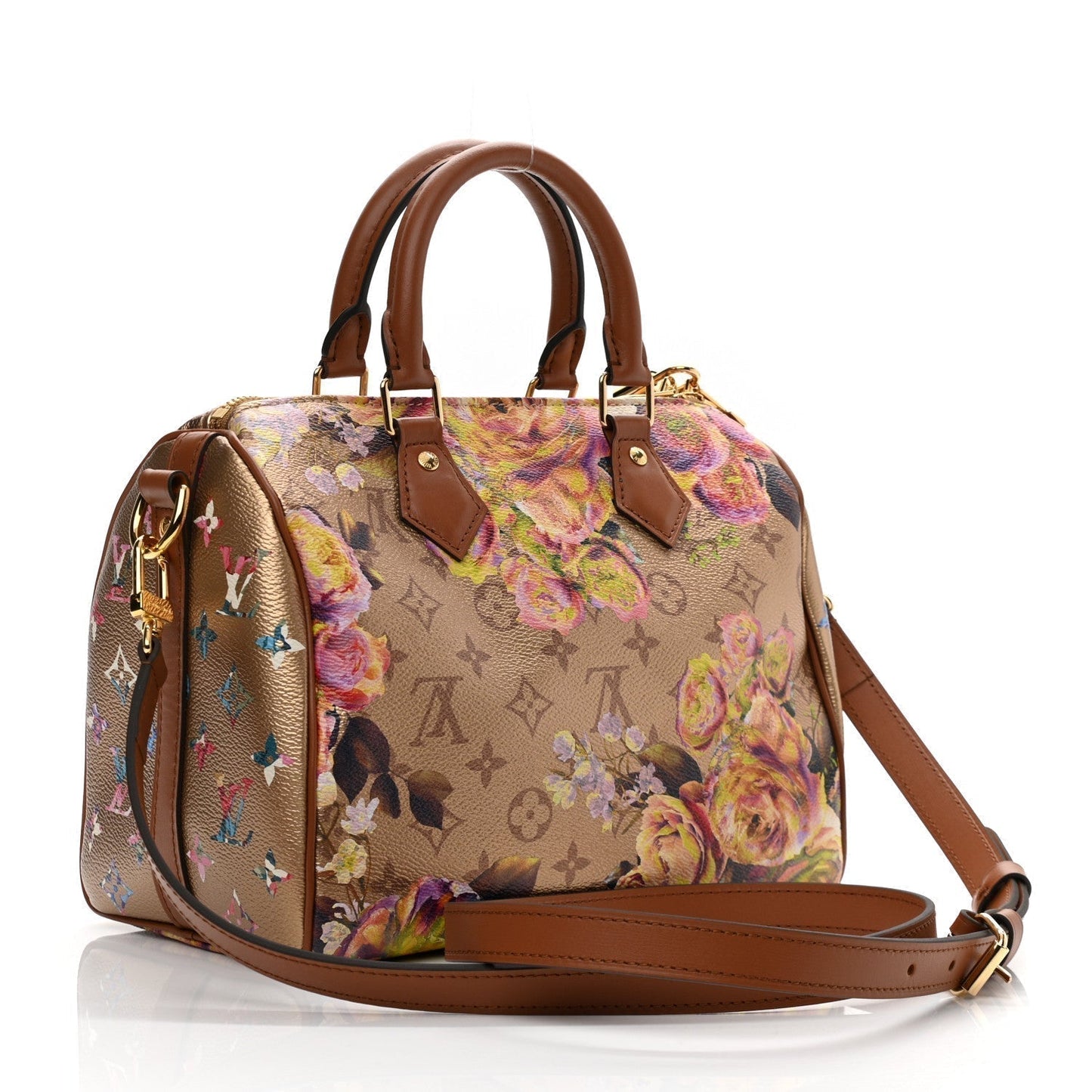 Louis Vuitton Speedy Bandouliere 25 Flower Garden Gold M21317