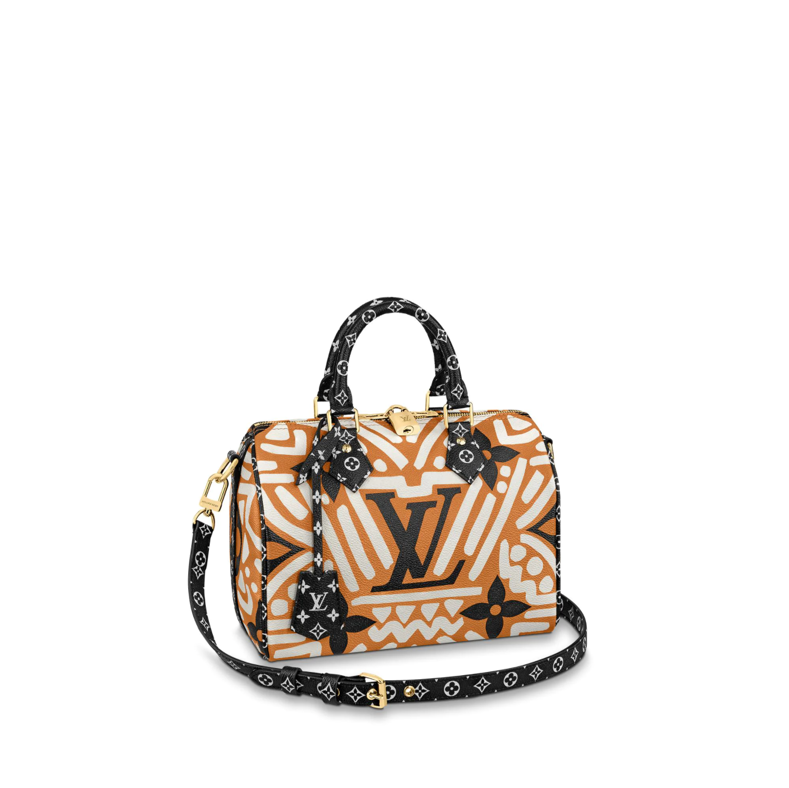 Louis Vuitton LV Crafty Speedy Bandouliere 25 Monogram Canvas M56588 Caramel Cream