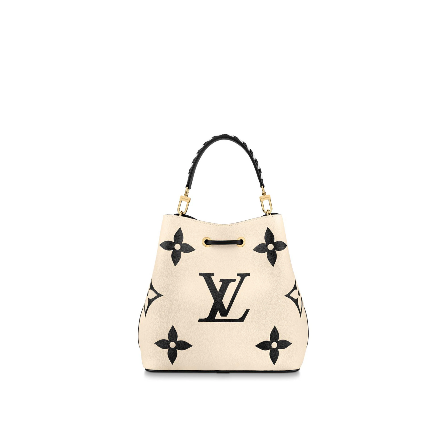 Louis Vuitton LV Crafty NeoNoe MM Cream Embossed Leather M56889