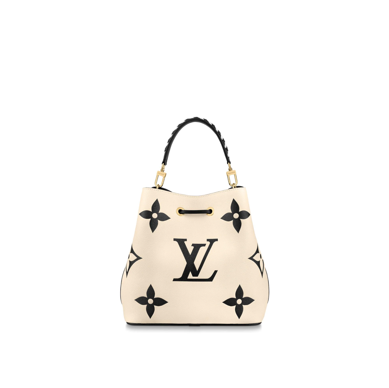 Louis Vuitton LV Crafty NeoNoe MM Cream Embossed Leather M56889