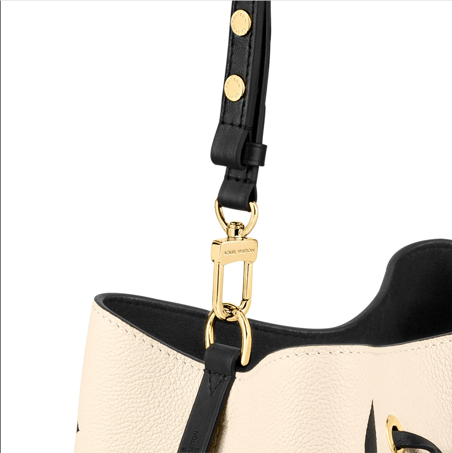 Louis Vuitton LV Crafty NeoNoe MM Cream Embossed Leather M56889
