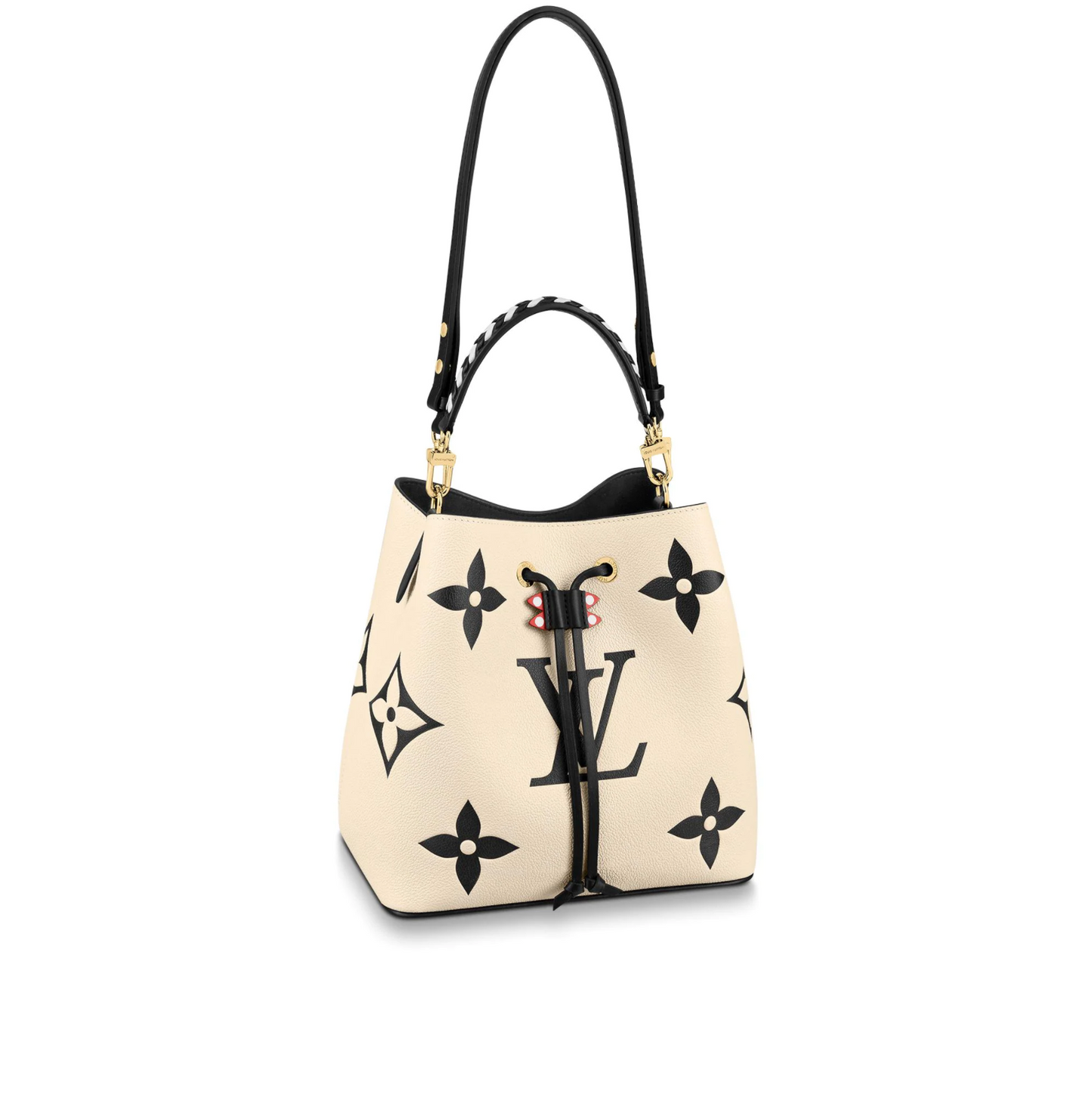 Louis Vuitton LV Crafty NeoNoe MM Cream Embossed Leather M56889