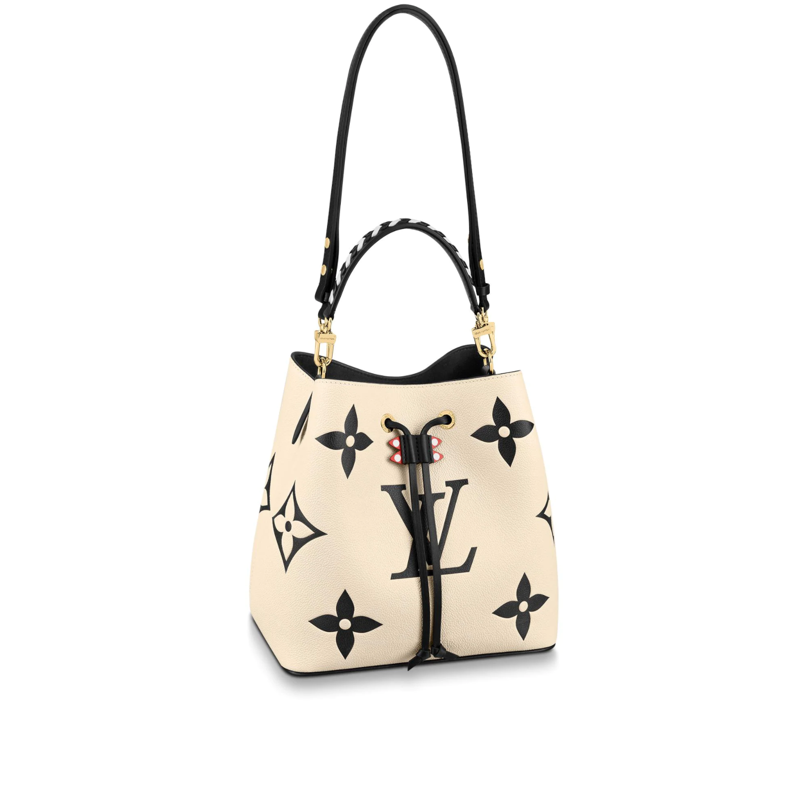Louis Vuitton LV Crafty NeoNoe MM Cream Embossed Leather M56889