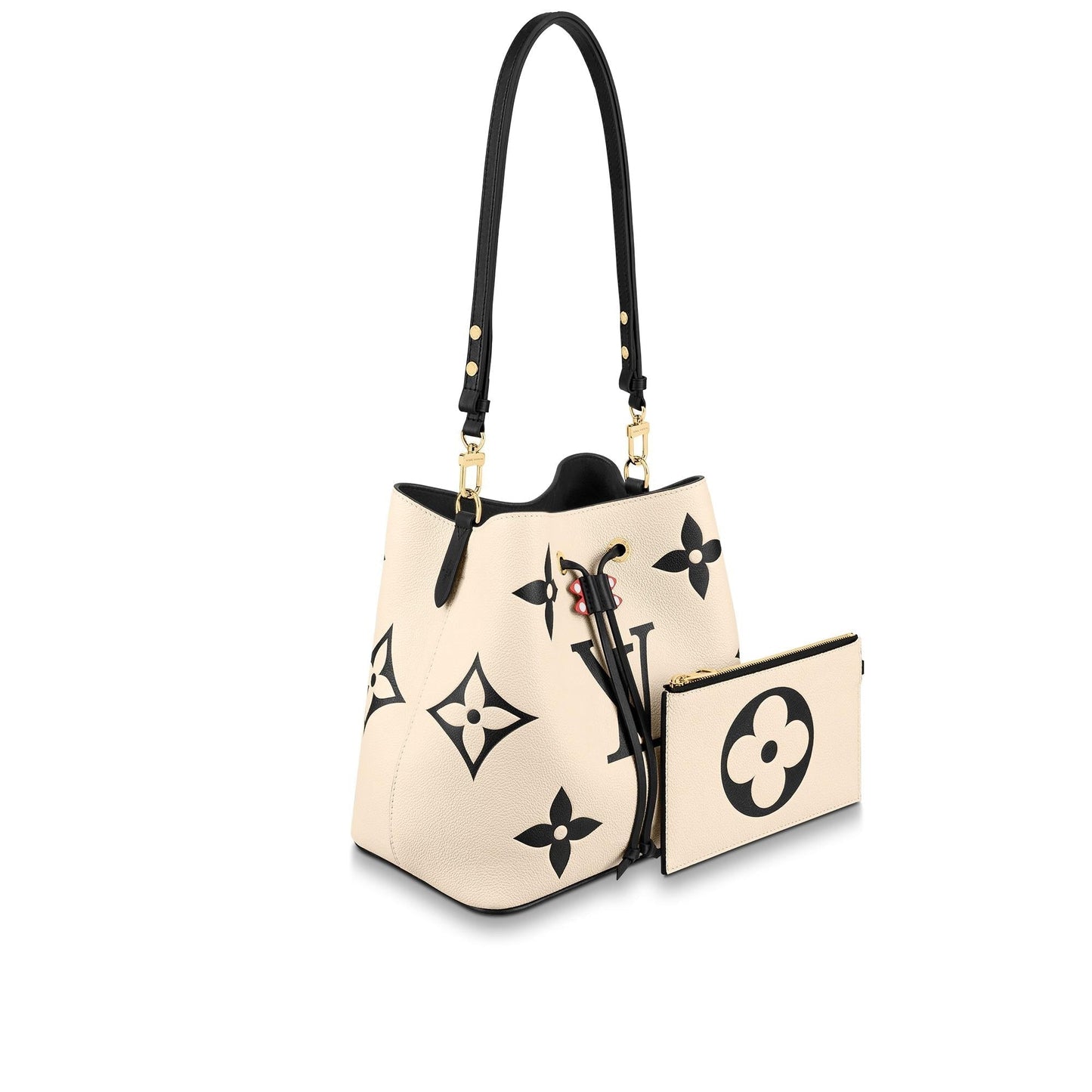 Louis Vuitton LV Crafty NeoNoe MM Cream Embossed Leather M56889
