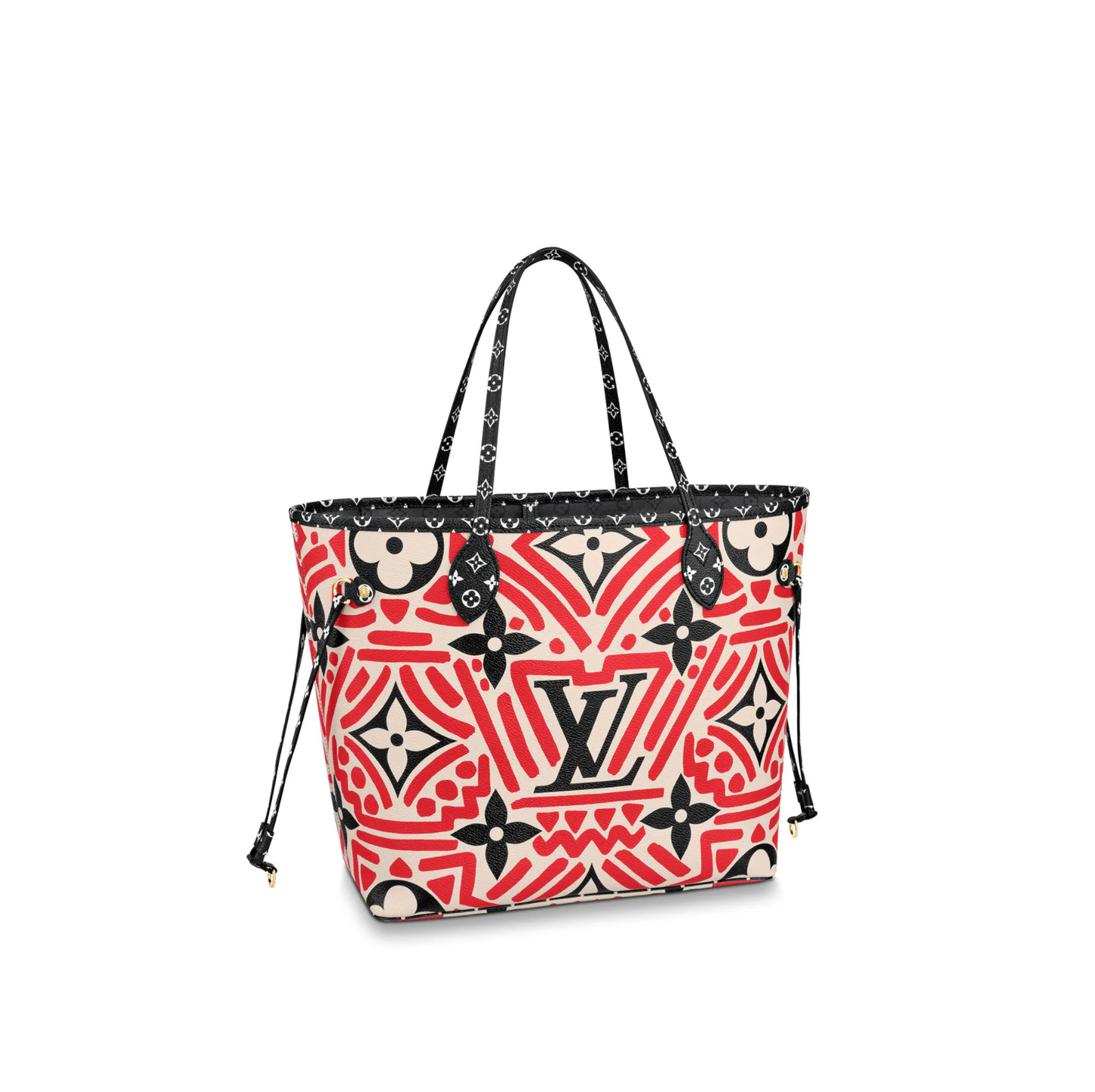 Louis Vuitton LV Crafty Neverfull MM Monogram Canvas M56583 Red Cream