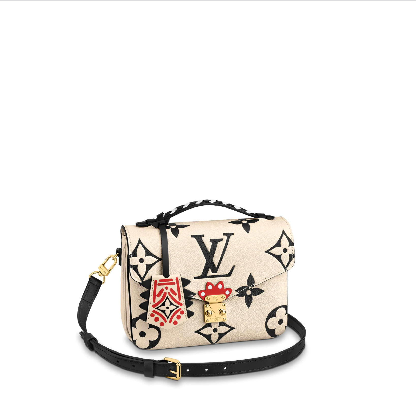 Louis Vuitton LV Crafty Pochette Metis Cream Embossed Leather M45384