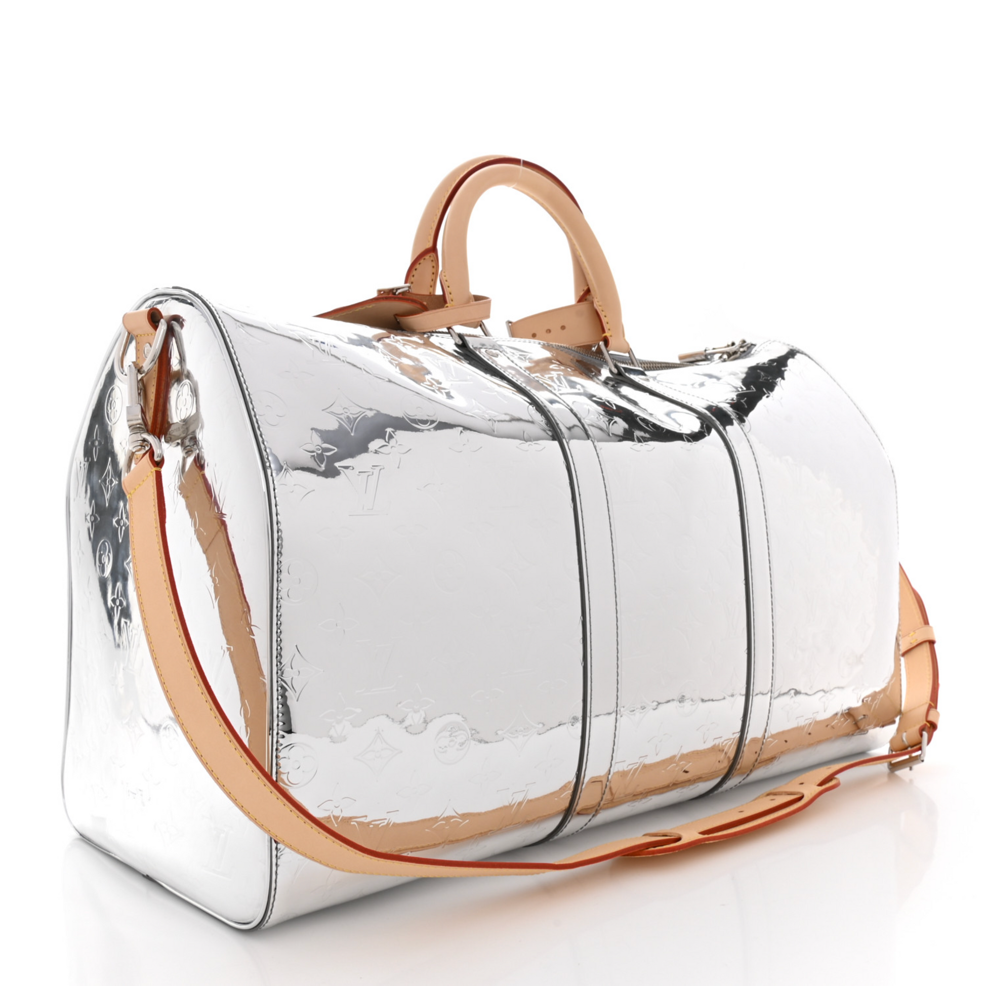 Louis Vuitton Keepall Bandoulière 50 Monogram Mirror Canvas Travel Bag M45886