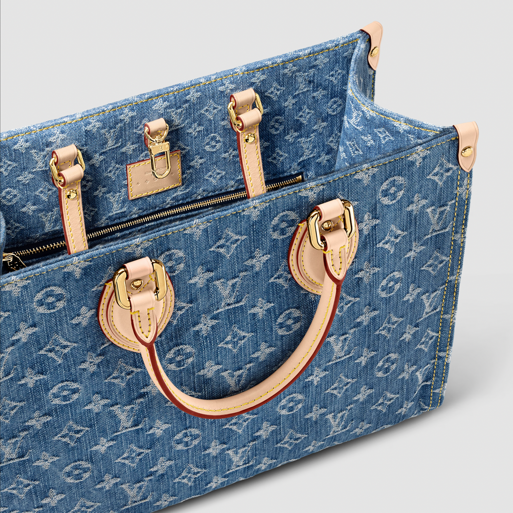 Louis Vuitton OnTheGo MM Monogram Denim Canvas Tote Bag M46871