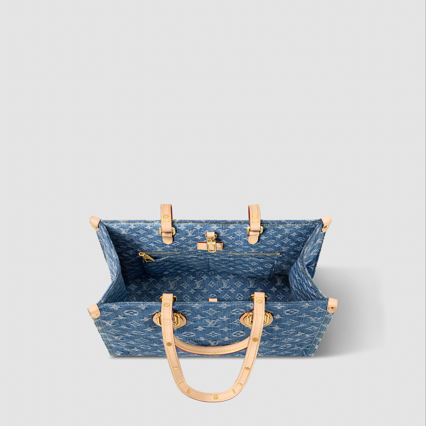 Louis Vuitton OnTheGo MM Monogram Denim Canvas Tote Bag M46871