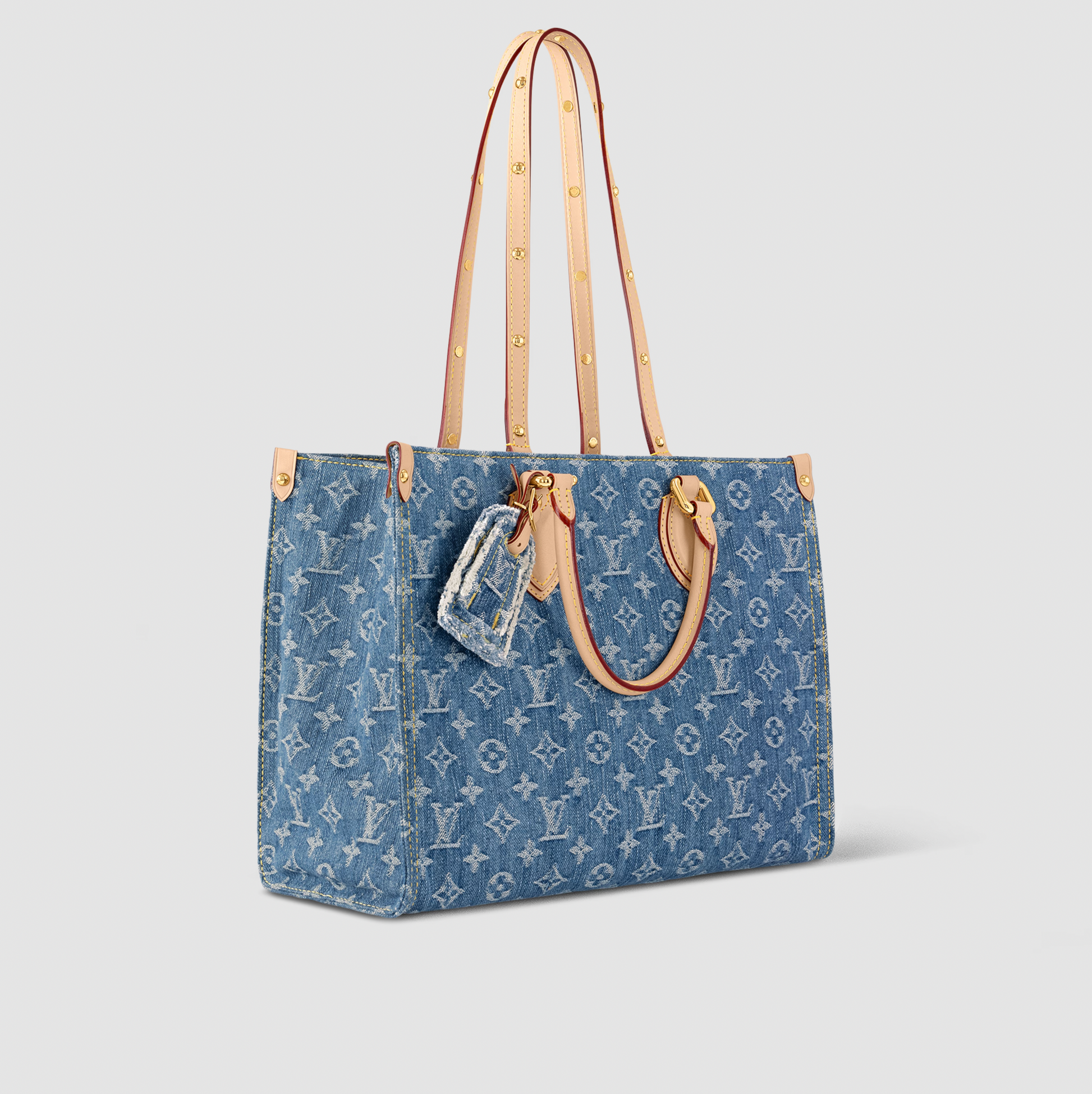 Louis Vuitton OnTheGo MM Monogram Denim Canvas Tote Bag M46871