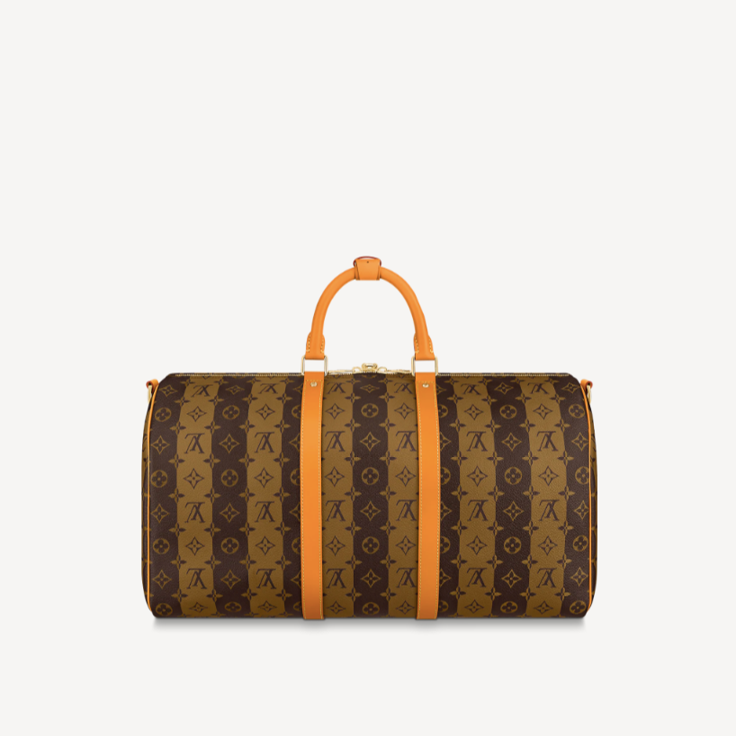 Louis Vuitton Keepall Bandoulière 50 Monogram Stripes Canvas Travel Bag M45967