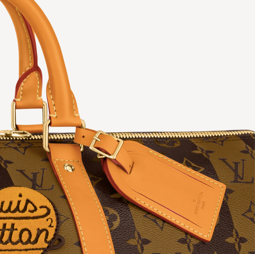 Louis Vuitton Keepall Bandoulière 50 Monogram Stripes Canvas Travel Bag M45967