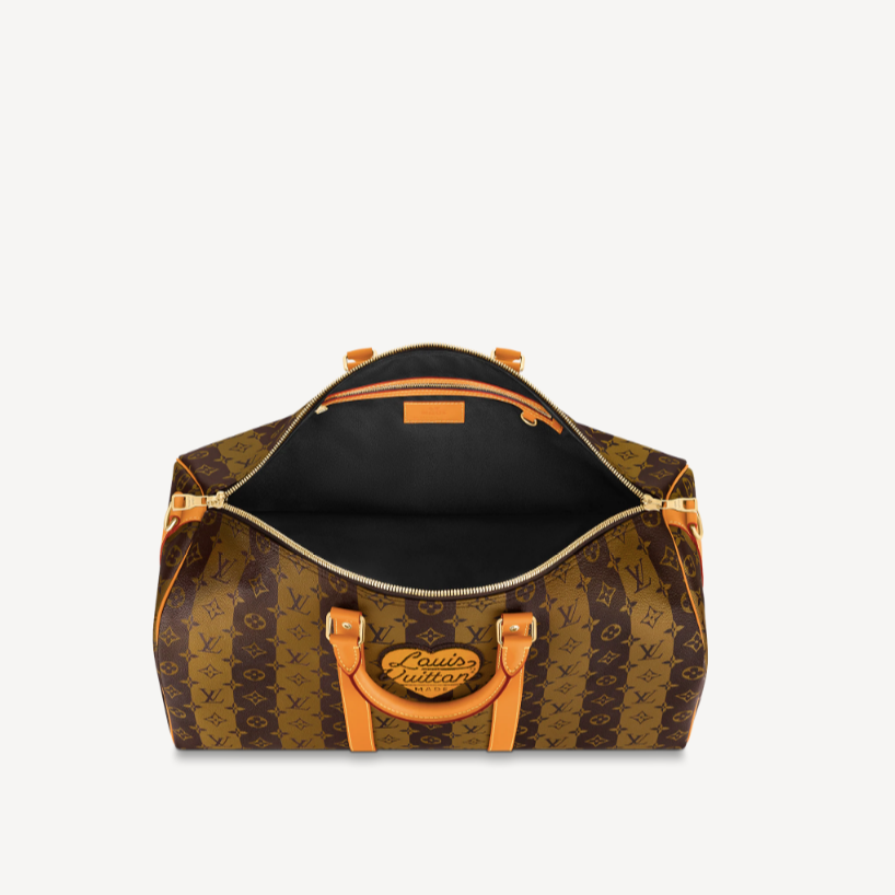 Louis Vuitton Keepall Bandoulière 50 Monogram Stripes Canvas Travel Bag M45967