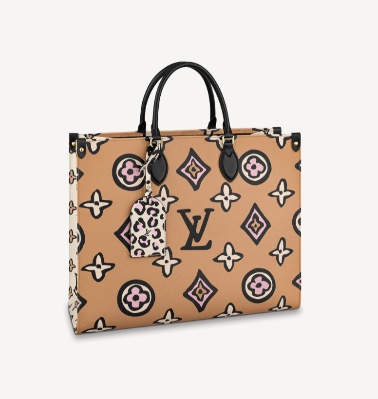 Louis Vuitton OnTheGo GM Wild At Heart Arizona Beige Monogram Canvas Tote M45814