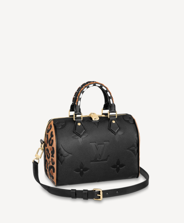 Louis Vuitton Wild At Heart Speedy Bandouliere 25 Black Empreinte Leather M58524
